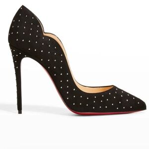 Christian Louboutin Hot Chick Suede Stud Red Sole Pumps